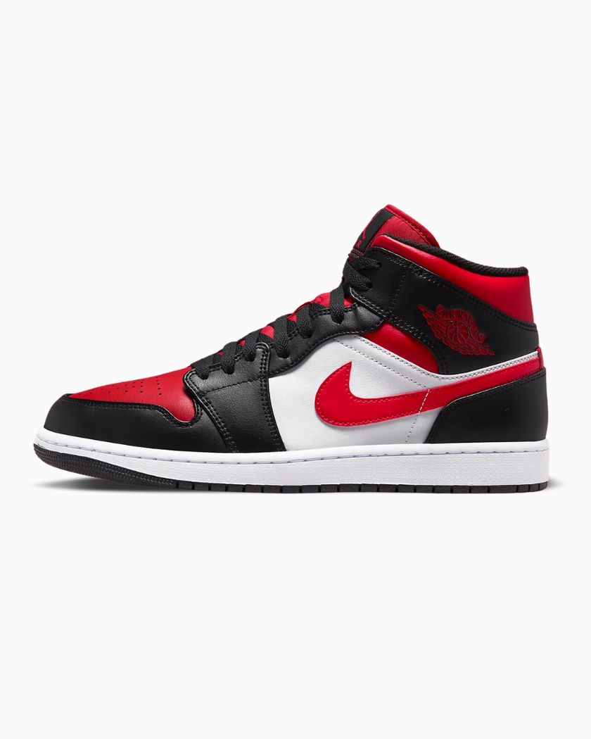 Air Jordan 1 Mid White Black Red