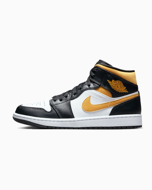 Air Jordan 1 Mid White Pollen Black