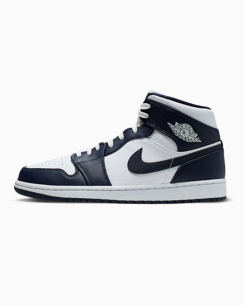 Jordan 1 Mid White Metallic Gold Obsidian
