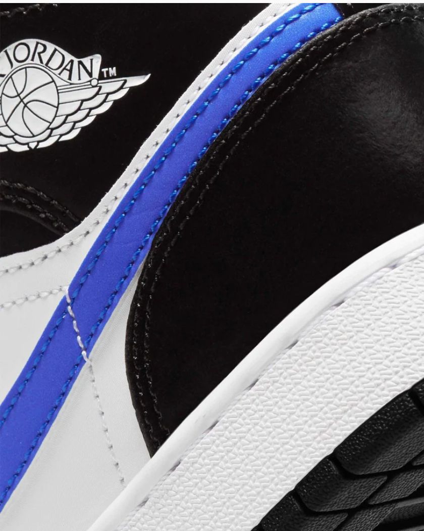 Air Jordan 1 Mid Black Racer Blue White