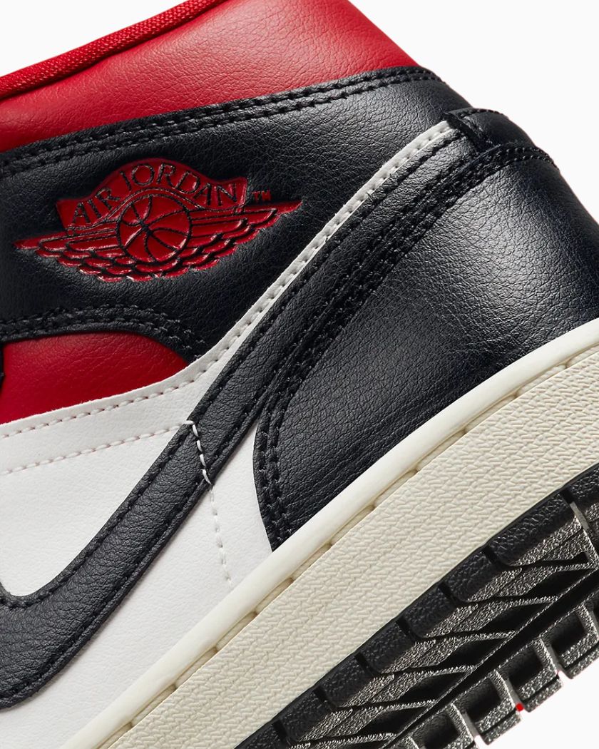 Air Jordan 1 Mid Black Gym Red