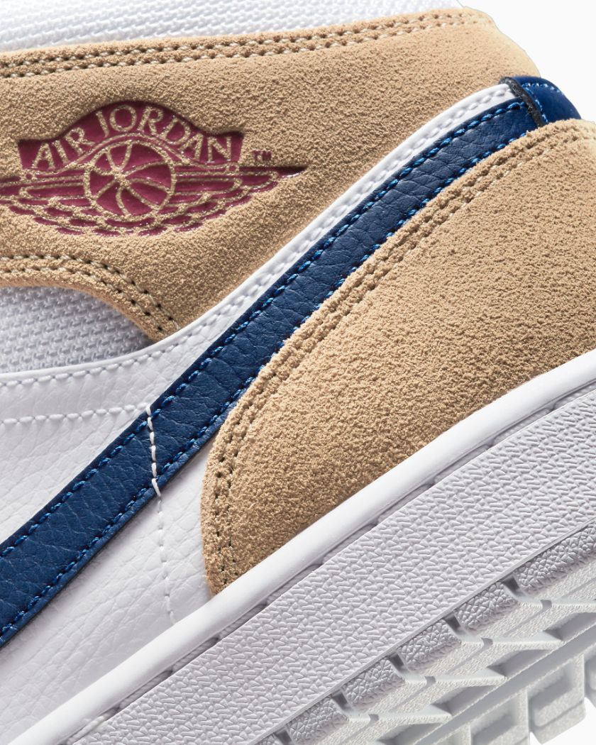 Air Jordan 1 Mid Tan Suede Navy