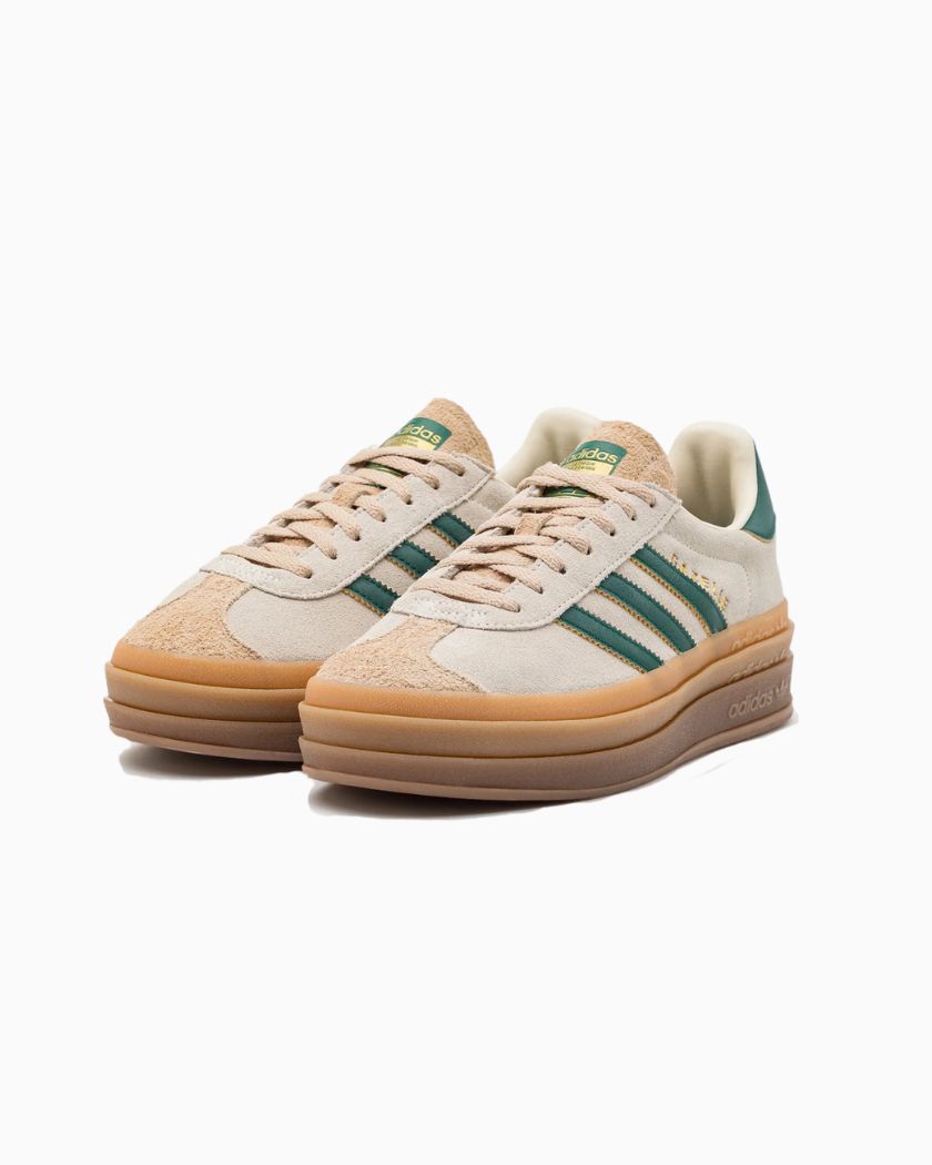 Adidas Gazelle Bold Magic Beige Collegiate Green