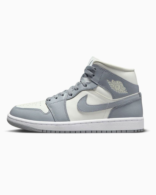 Air Jordan 1 Mid Grey Sail Stealth