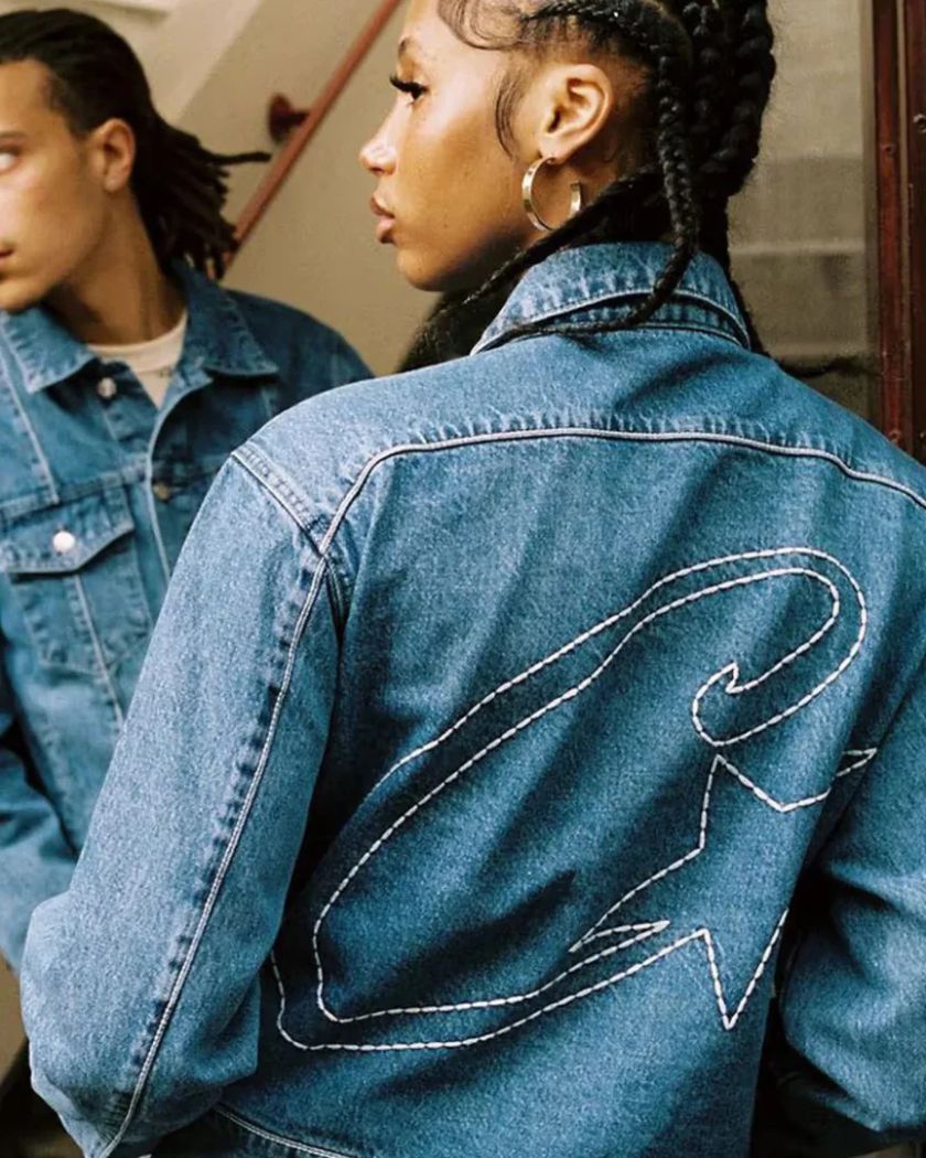 Corteiz C-Star Denim Trucker Jacket Blue