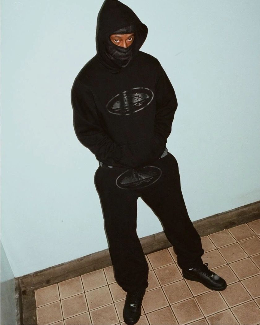 Corteiz OG Alcatraz Bottoms Triple Black