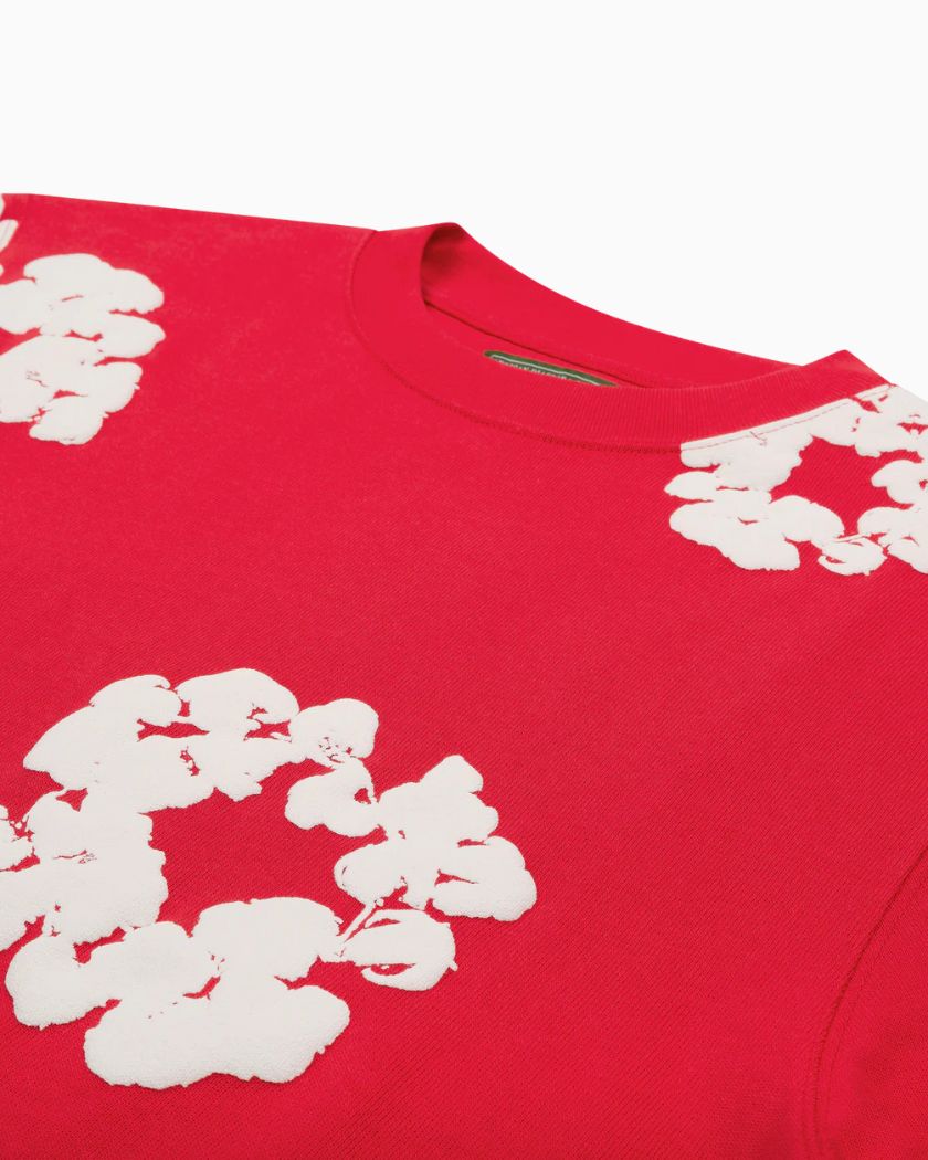 Denim Tears Cotton Wreath Long Sleeve Red
