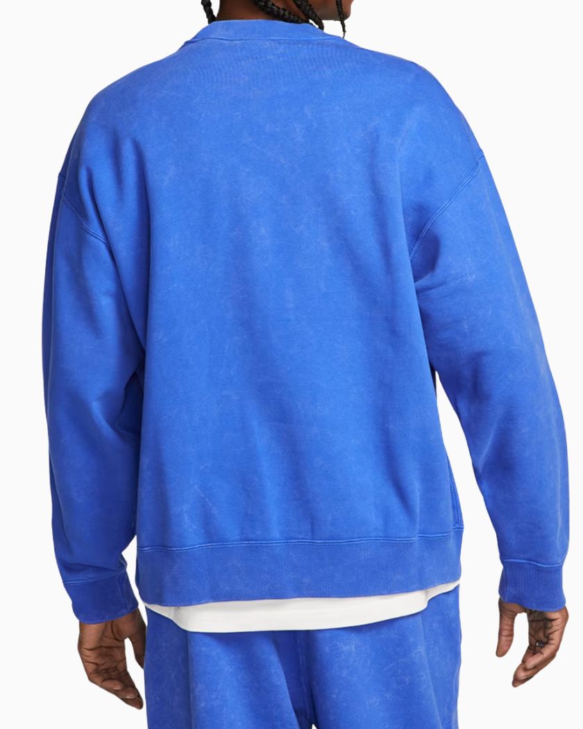 Nike x Stussy Acid Wash Crew Fleece Blue