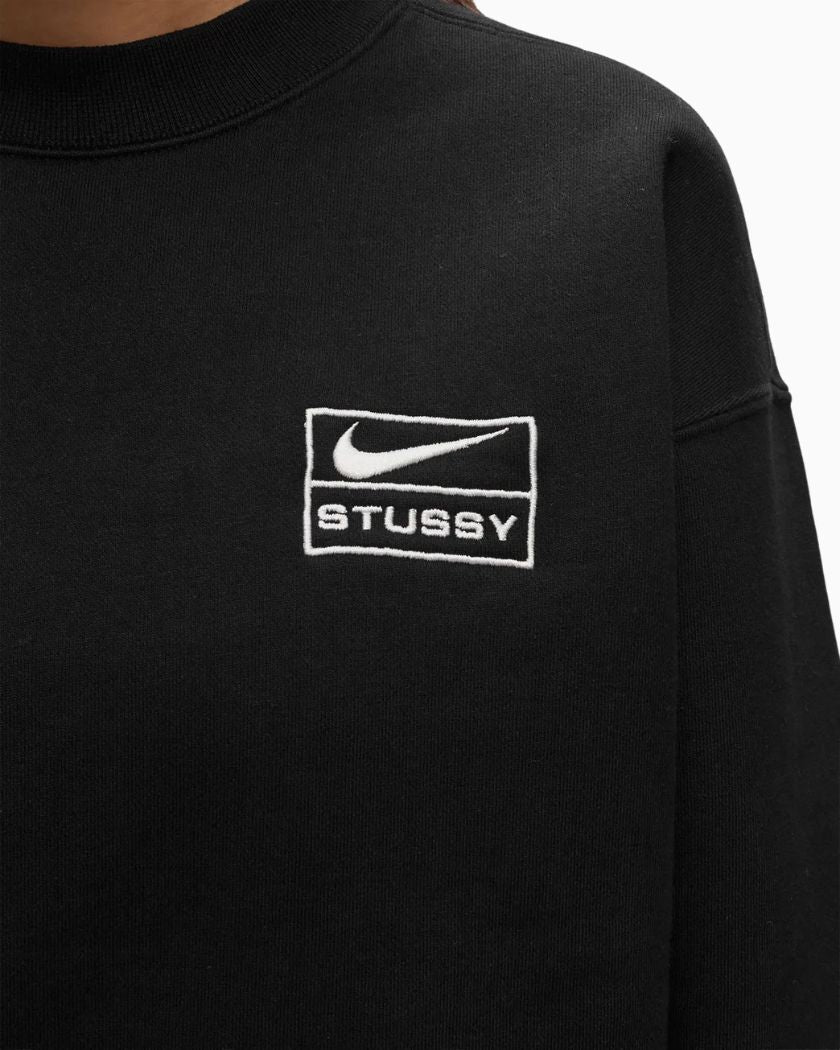 Nike x Stussy Wash Crew Fleece Black