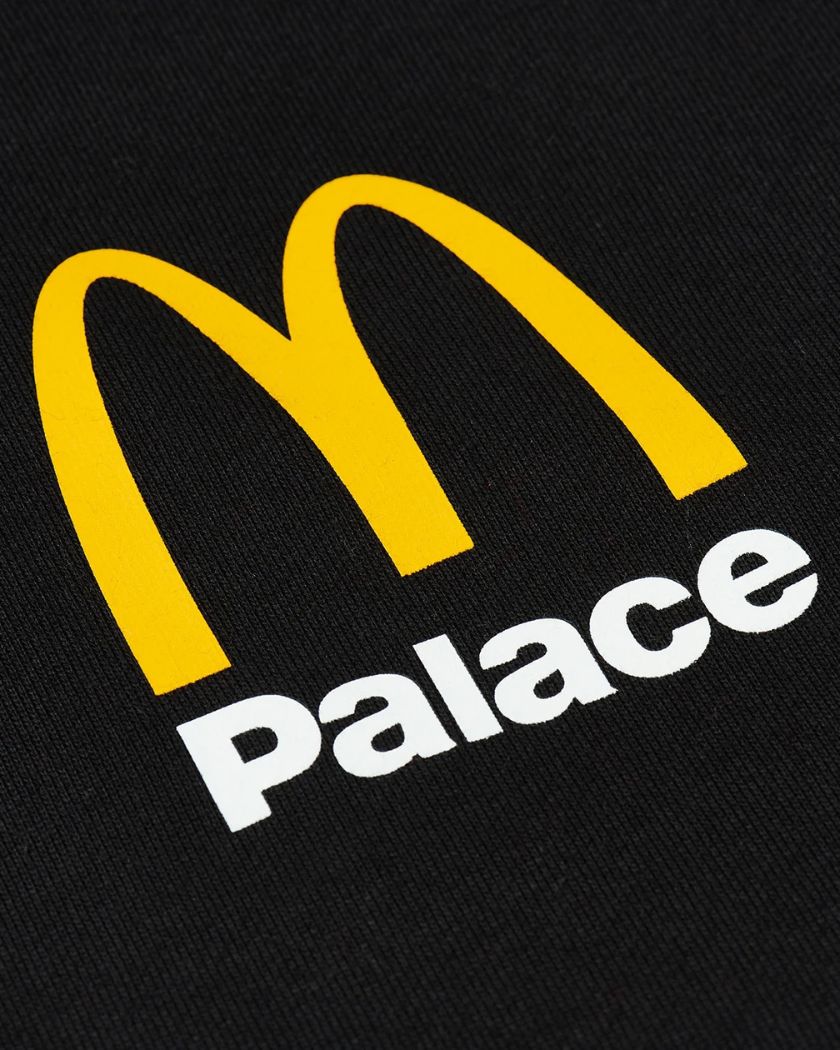 Palace x McDonald's Logo Black Hoodie