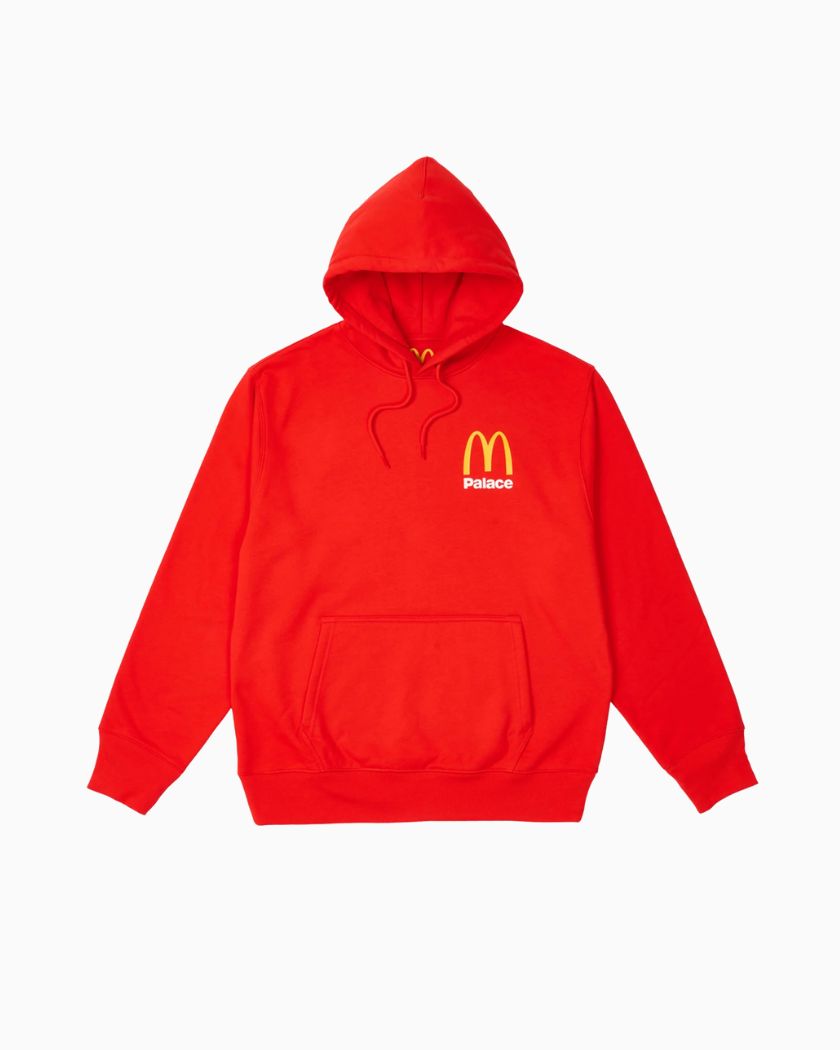 Palace x McDonald's Logo Red Hoodie