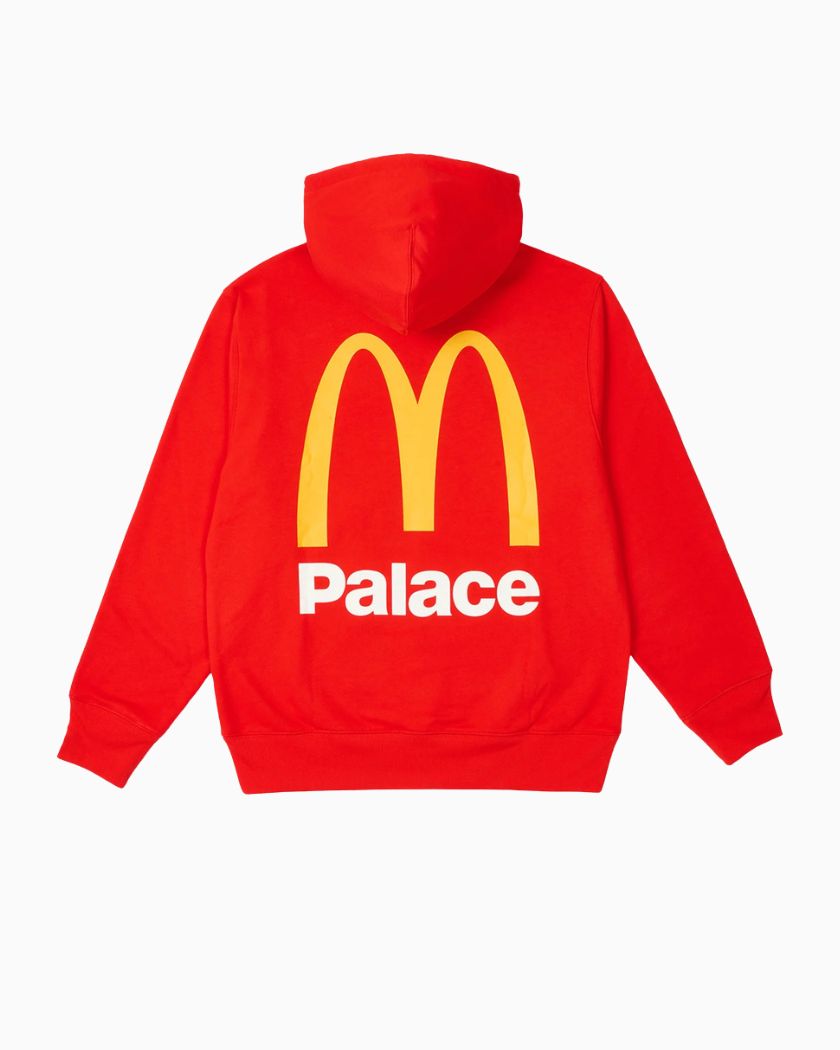 Palace x McDonald's Logo Red Hoodie