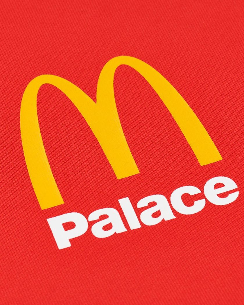 Palace x McDonald's Logo Red Hoodie