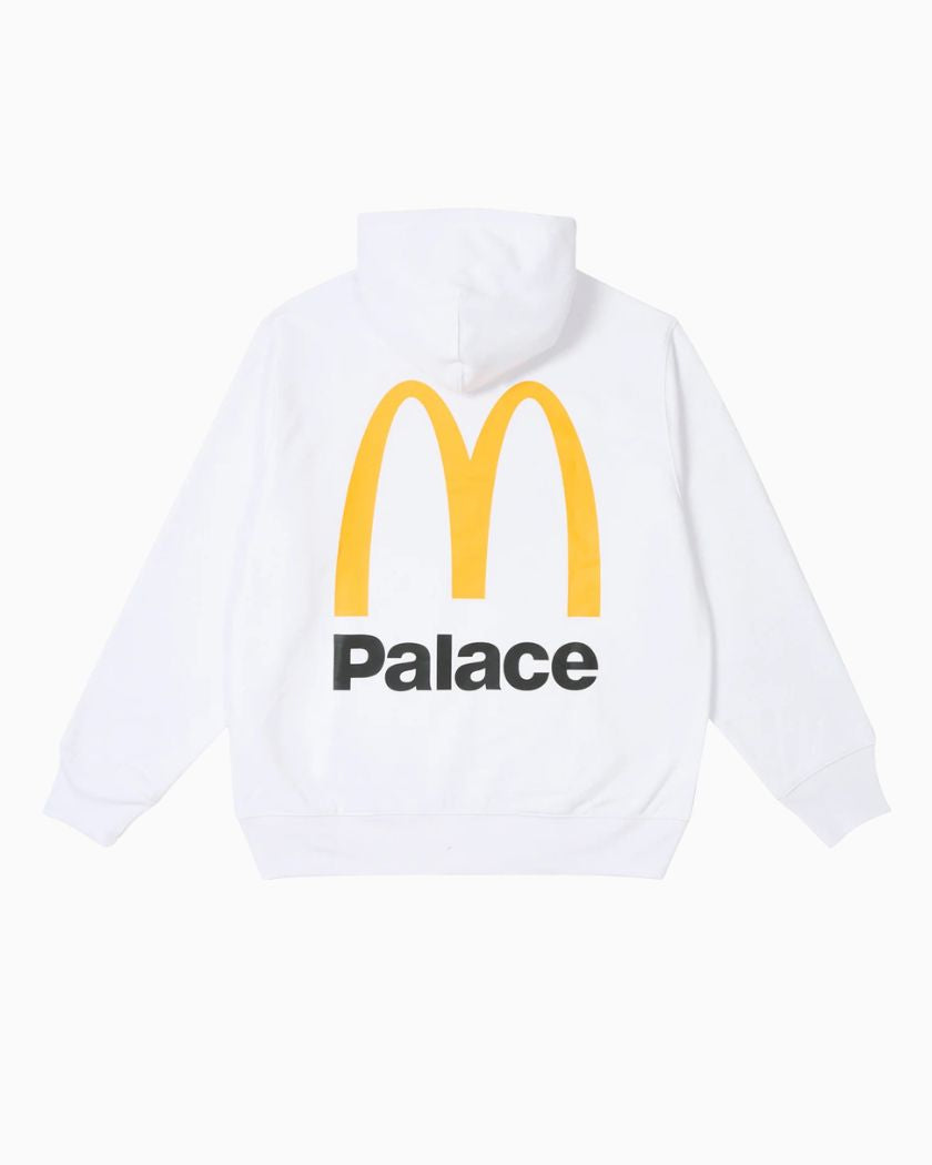 Palace x McDonald's Logo White Hoodie