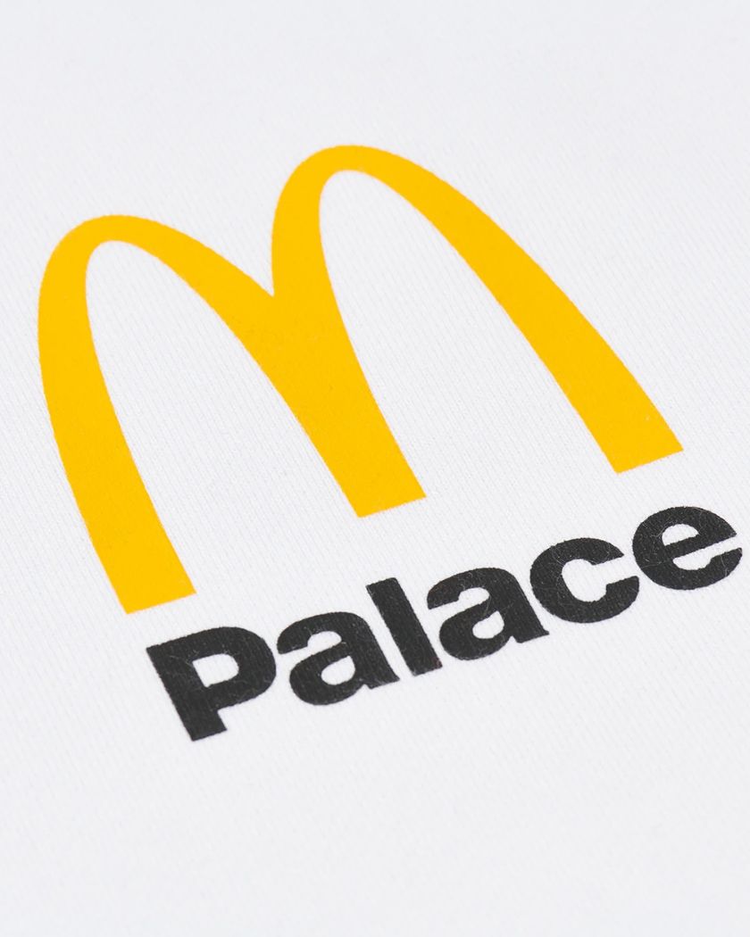 Palace x McDonald's Logo White Hoodie