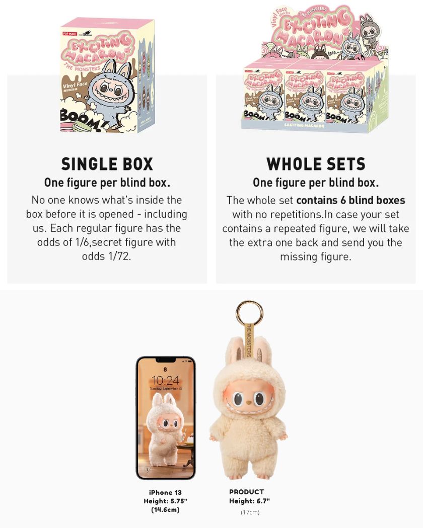 Pop Mart Labubu The Monsters Exciting Macarons