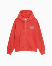 Stussy x Nike Pigment Dyed Fleece Zip Hoodie Habanero Red