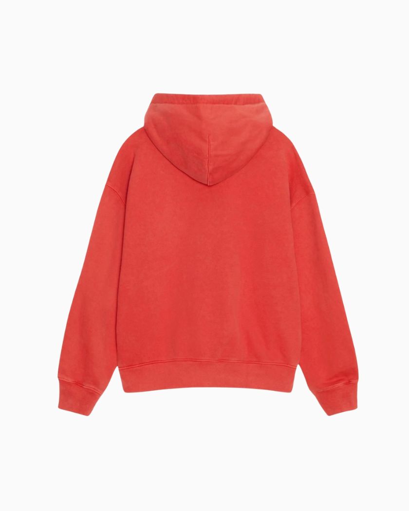 Stussy x Nike Pigment Dyed Fleece Zip Hoodie Habanero Red