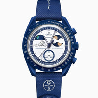 Swatch x Omega Bioceramic Moonswatch Mission To Earthphase Moonshine Snoopy Gold - SO33N702L