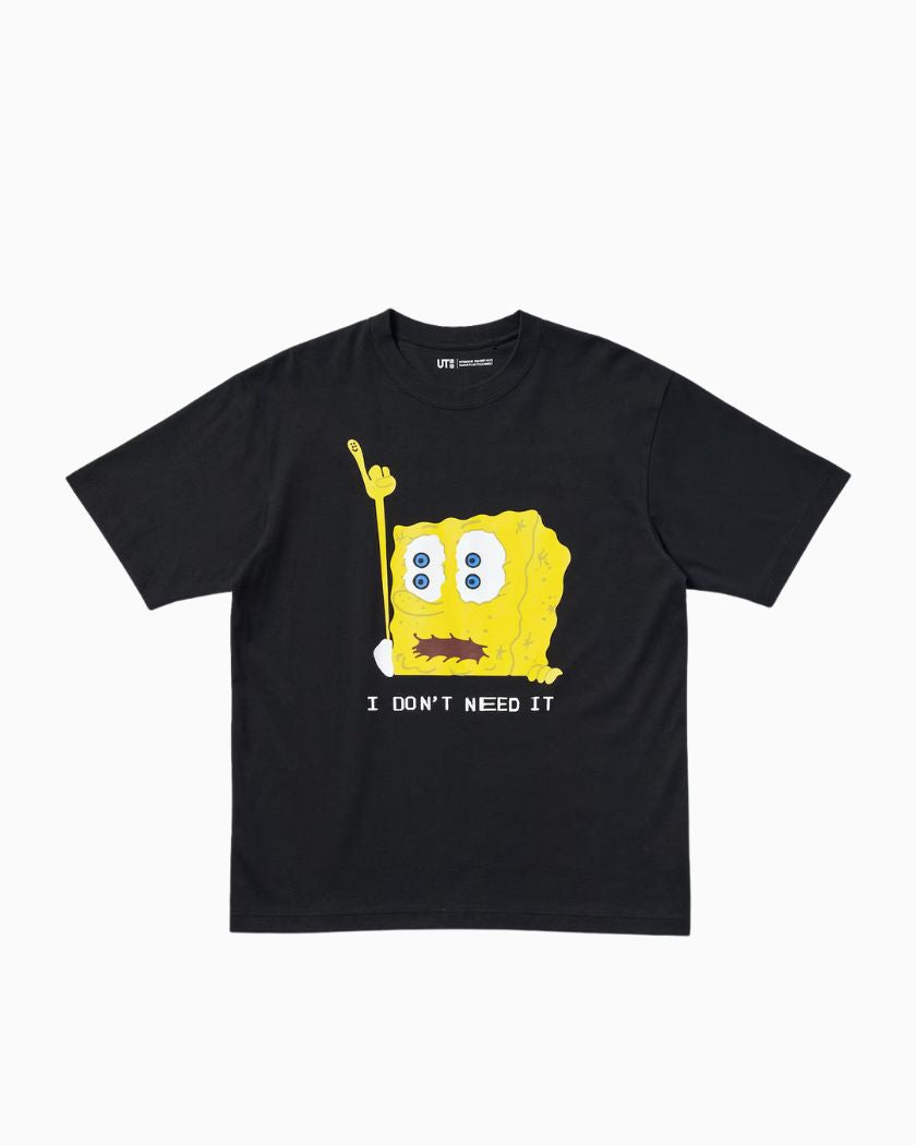 Uniqlo x Cactus Plant Flea Market CPFM x SpongeBob SquarePants Black Tee