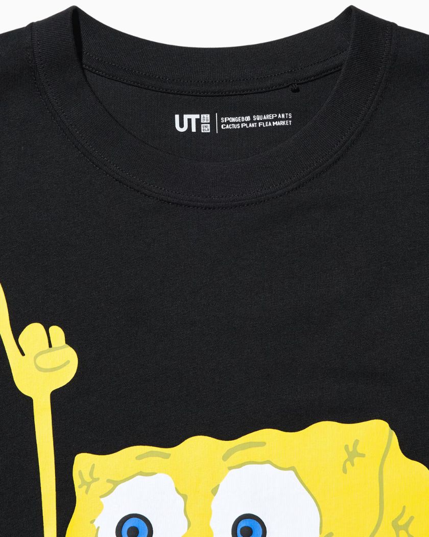 Uniqlo x Cactus Plant Flea Market CPFM x SpongeBob SquarePants Black Tee