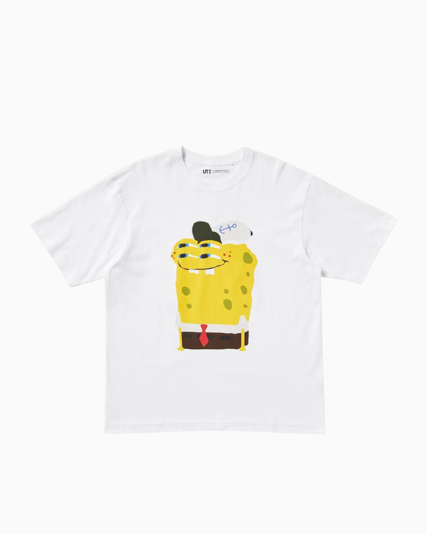 Uniqlo x Cactus Plant Flea Market CPFM x SpongeBob SquarePants White Tee