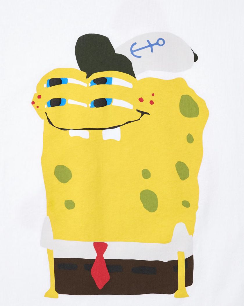 Uniqlo x Cactus Plant Flea Market CPFM x SpongeBob SquarePants White Tee