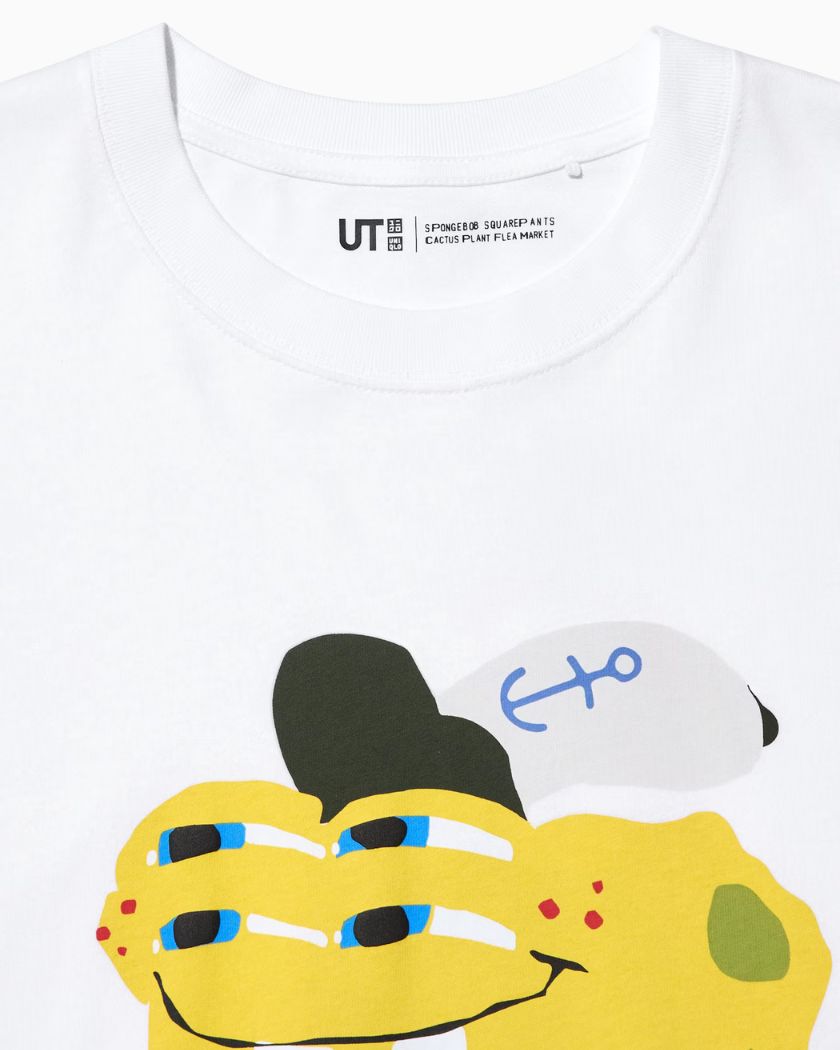 Uniqlo x Cactus Plant Flea Market CPFM x SpongeBob SquarePants White Tee