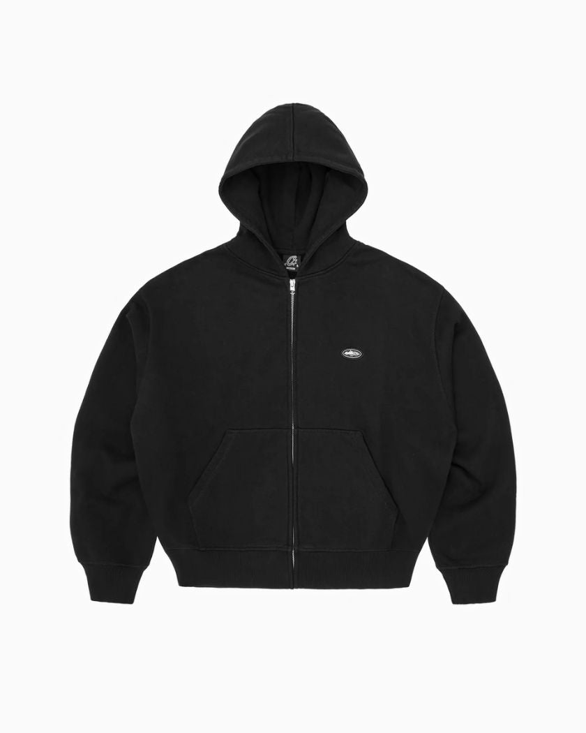 Corteiz Mini Island Zip Hoodie Black