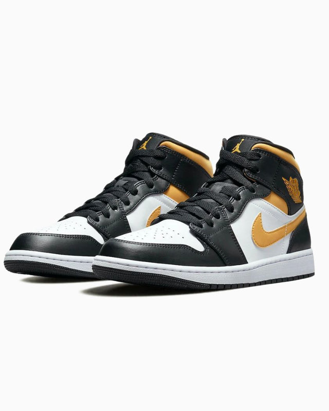 Air Jordan 1 Mid White Pollen Black