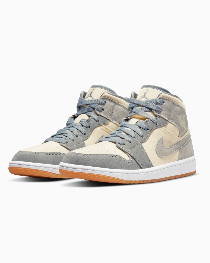 Air Jordan 1 Mid Coconut Milk Particle Grey