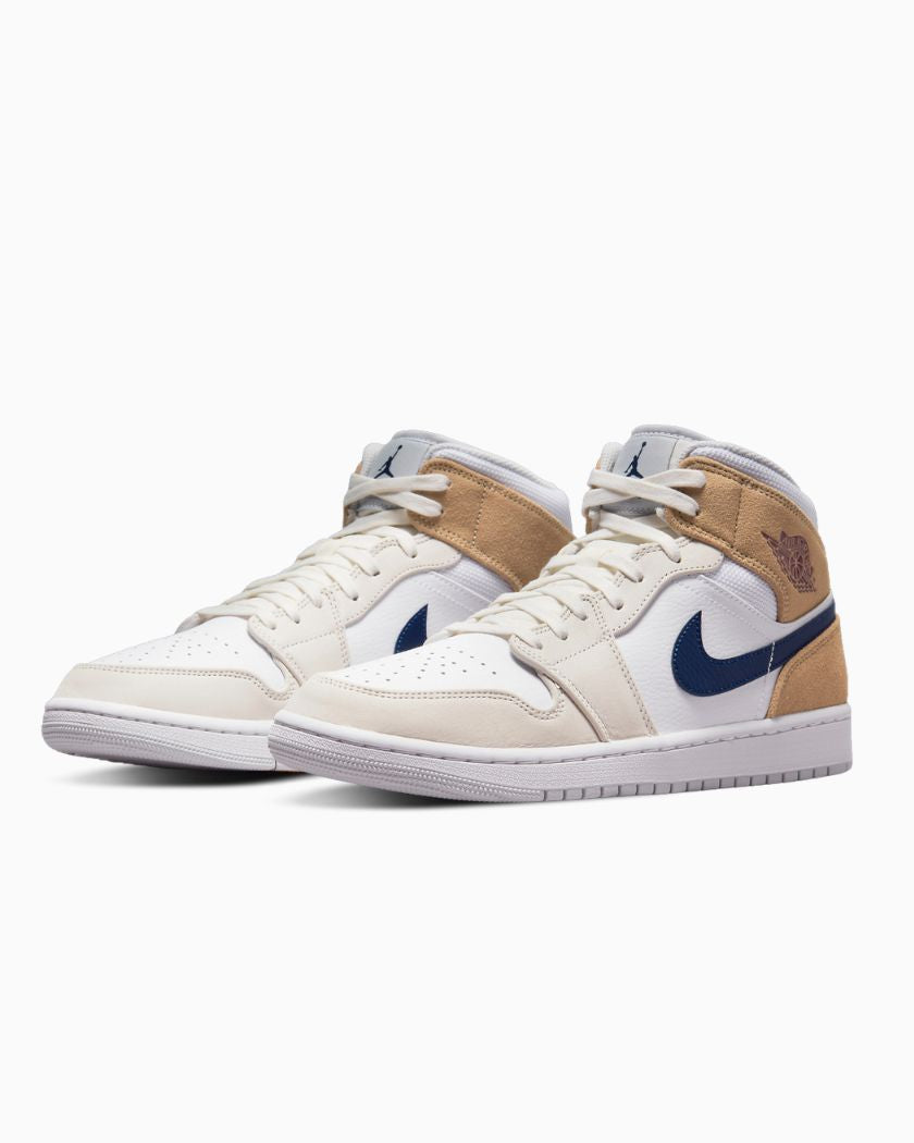 Air Jordan 1 Mid Tan Suede Navy