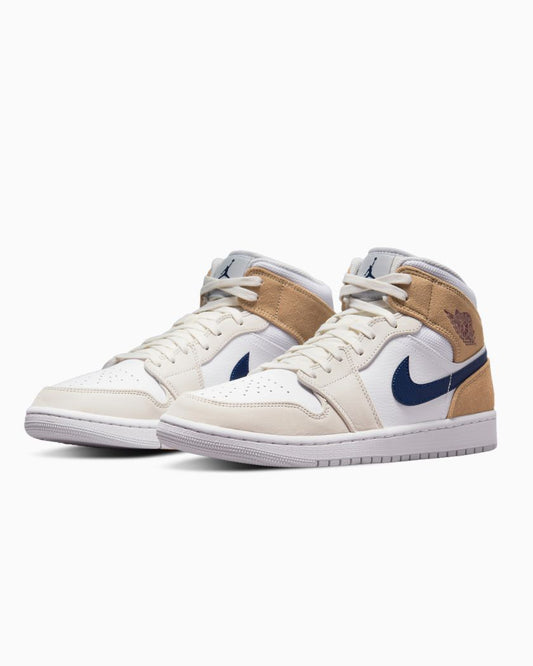 Air Jordan 1 Mid Tan Suede Navy