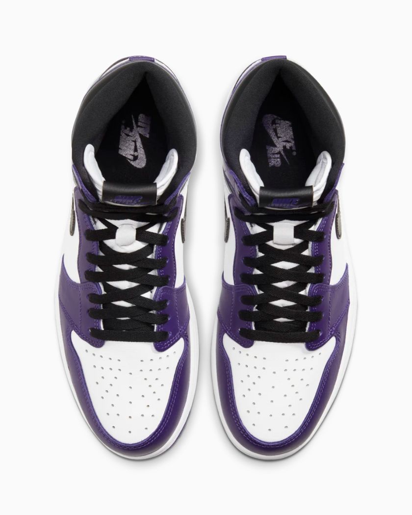 Air jordan 1 high good og white/court purple