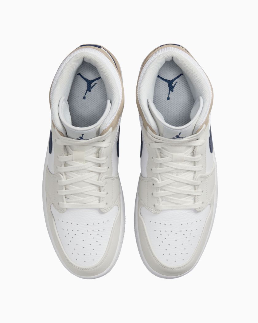 Air Jordan 1 Mid Tan Suede Navy