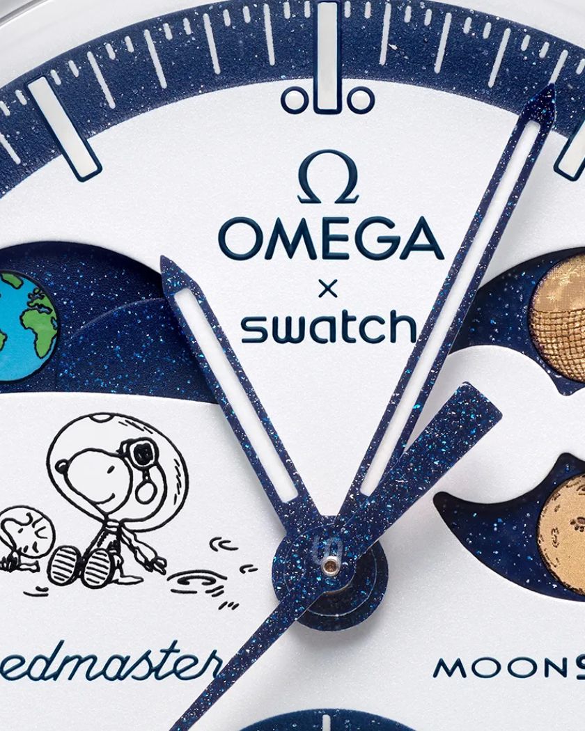 swatch x omega bioceramic moonswatch mission to earthphase snoopy