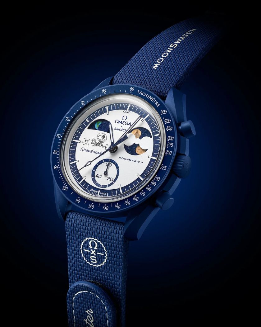 swatch x omega bioceramic moonswatch mission to earthphase snoopy