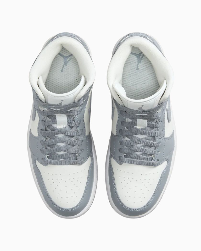 Air Jordan 1 Mid Grey Sail Stealth