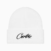 Corteiz Allstarz Folded Beanie White