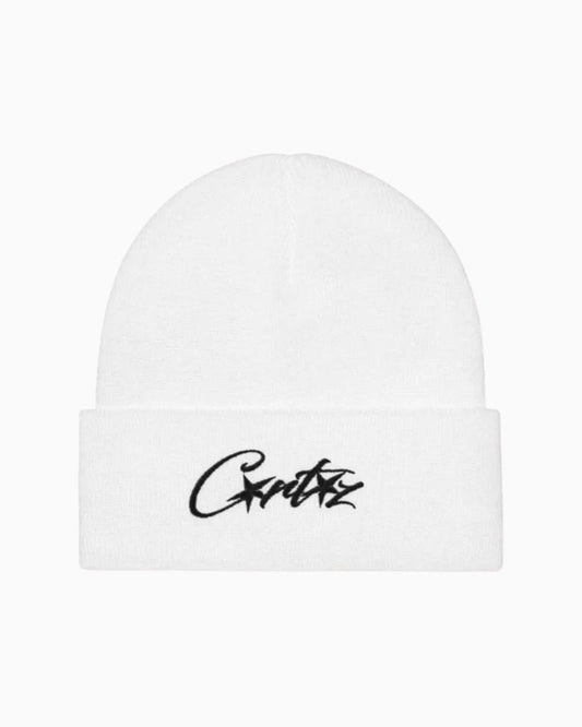 Corteiz Allstarz Folded Beanie White