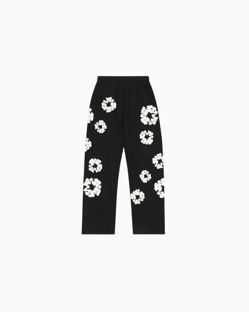Denim Tears Cotton Wreath Baggy Sweatpants Black