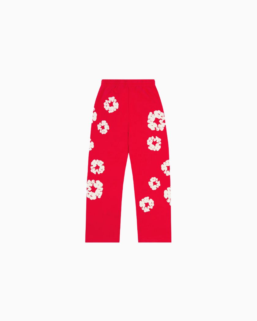 Denim Tears Cotton Wreath Baggy Sweatpants Red