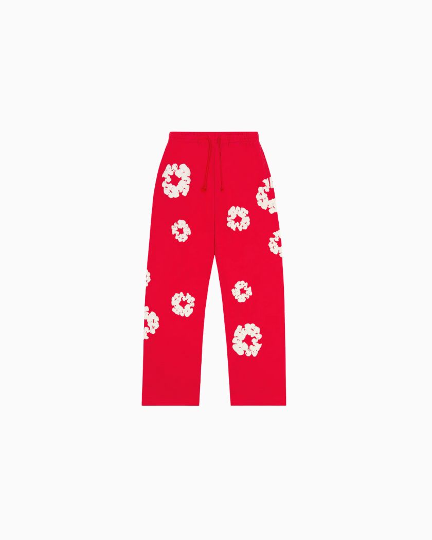Denim Tears Cotton Wreath Baggy Sweatpants Red