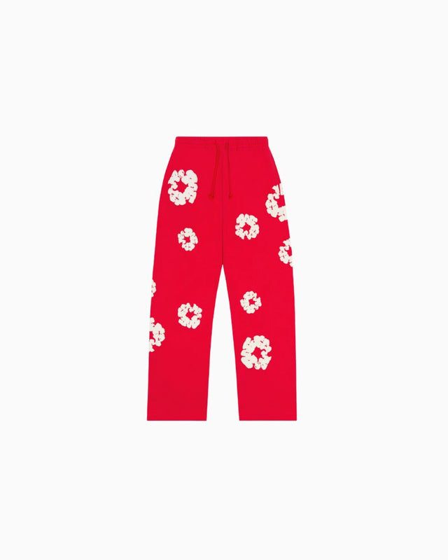 Denim Tears Cotton Wreath Baggy Sweatpants Red