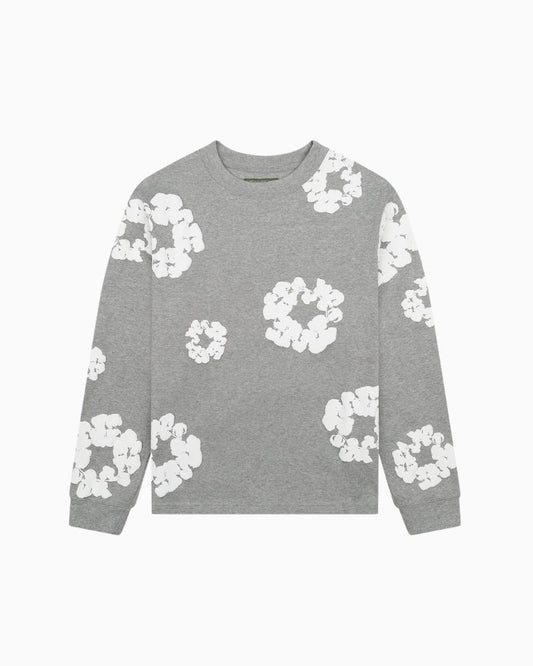 Denim Tears Cotton Wreath Long Sleeve Grey