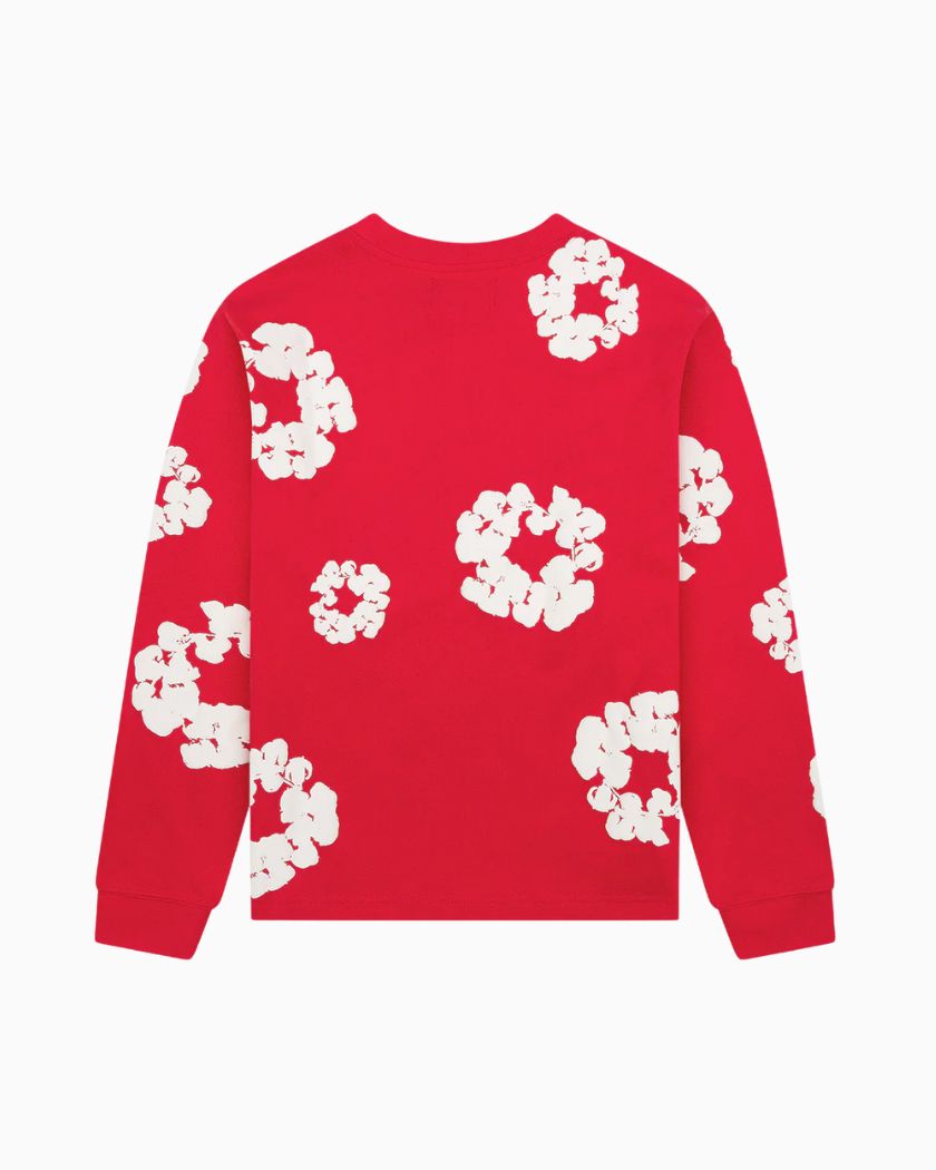Denim Tears Cotton Wreath Long Sleeve Red