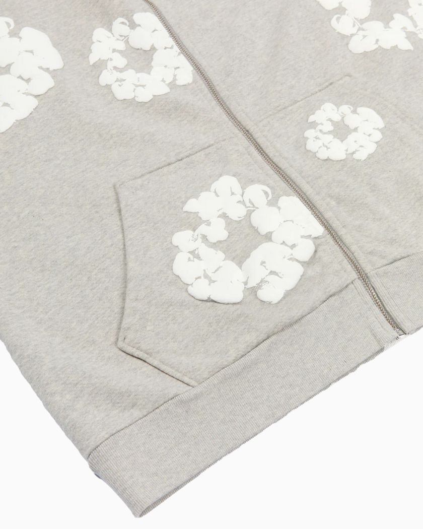 Denim Tears Cotton Wreath Zip Hoodie Grey