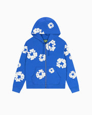 Denim Tears Wreath Zip Hoodie Blue