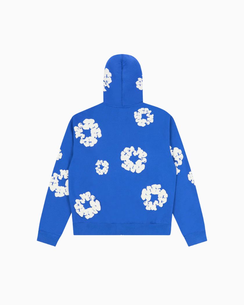 Denim Tears Wreath Zip Hoodie Blue