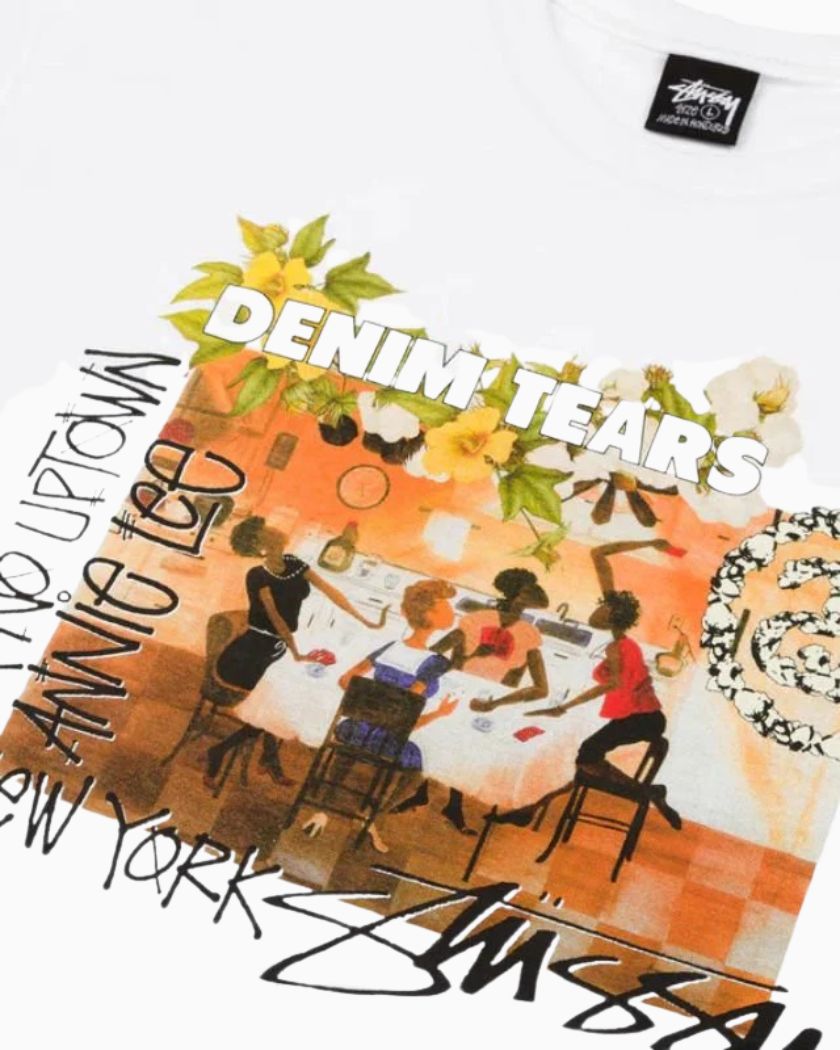 Denim Tears x Stussy Annie Lee Artist Tee White